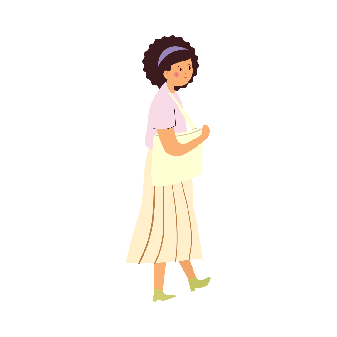 過馬路的女士